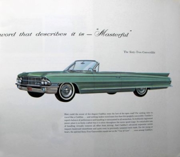 Cadillac Modellprogramm 1962 Prestige-Automobilkatalog in Originalumschlag (6904)